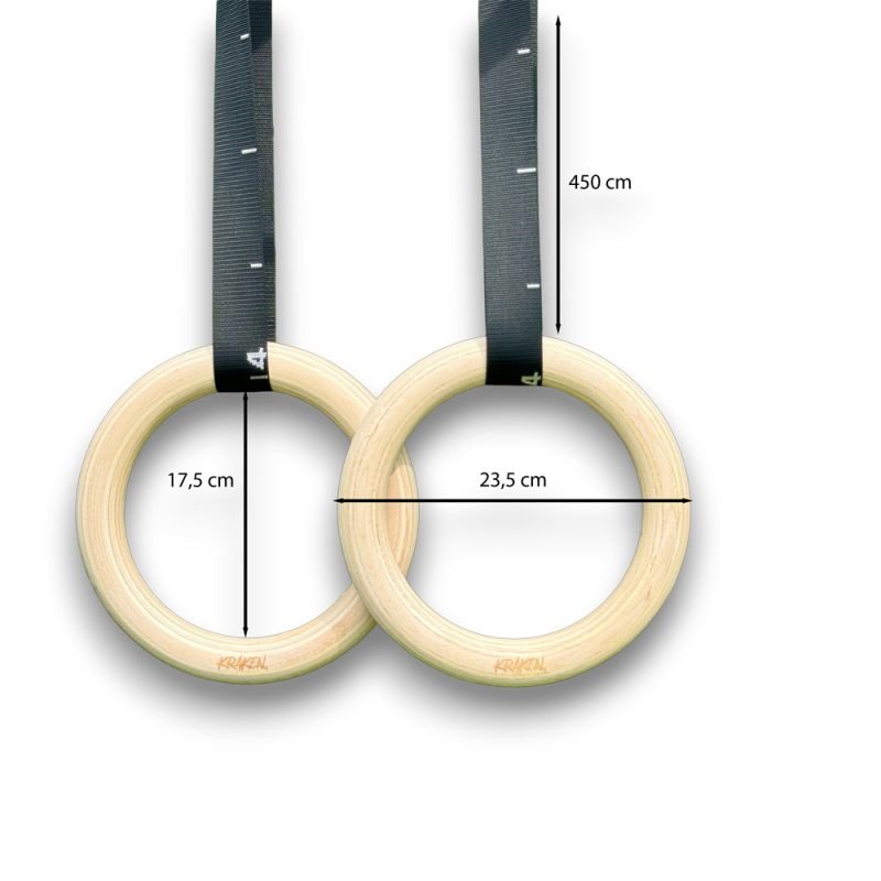 KRAKEN Gym Rings Hout-Afmetingen
