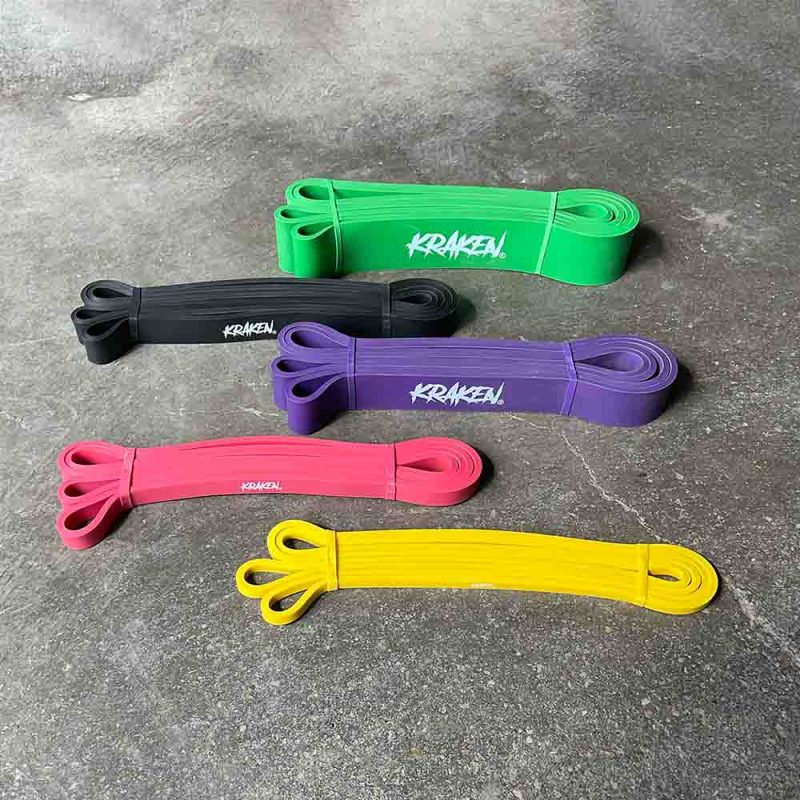 KRAKEN Resistance Power Bands Set on concrete floor separate
