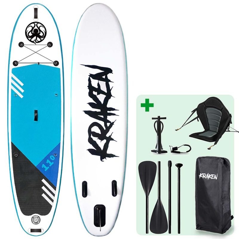 KRAKEN Pro 11' Inflatable Paddle Board Set