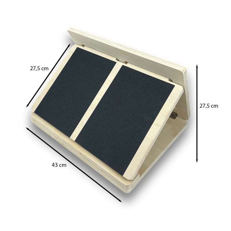 Slant board wood zwart - afmetingen