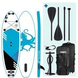 KRAKEN Snapper 8'0x28 Kids Inflatable Paddle Board Set