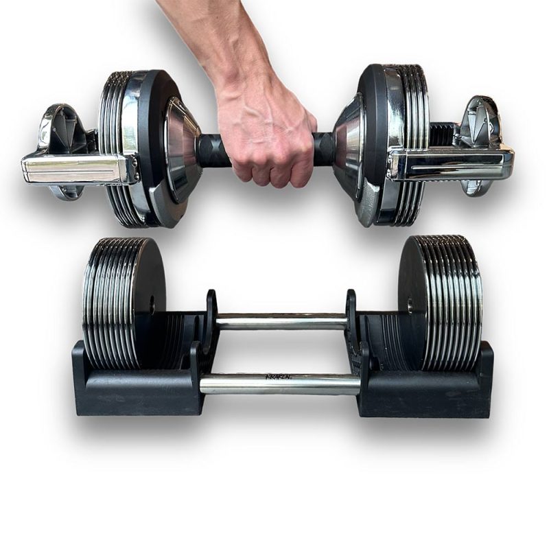 KRAKEN Adjustable Dumbbell 32 KG Lifted