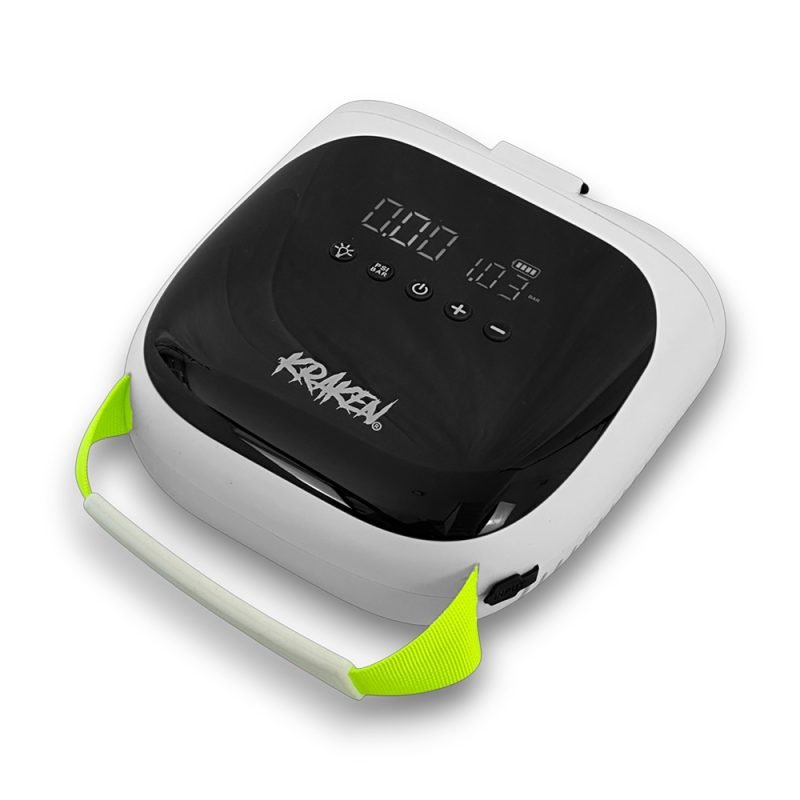 KRAKEN Electric SUP Pump With Battery 12 Volt Top Side View