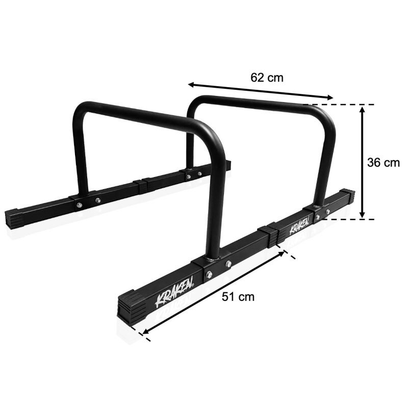 KRAKEN Steel Parallettes Push Up Bars 36 CM, image 5