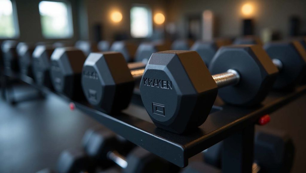 Rack of KRAKEN dumbbell for Full-Body Dumbbell Workout header image