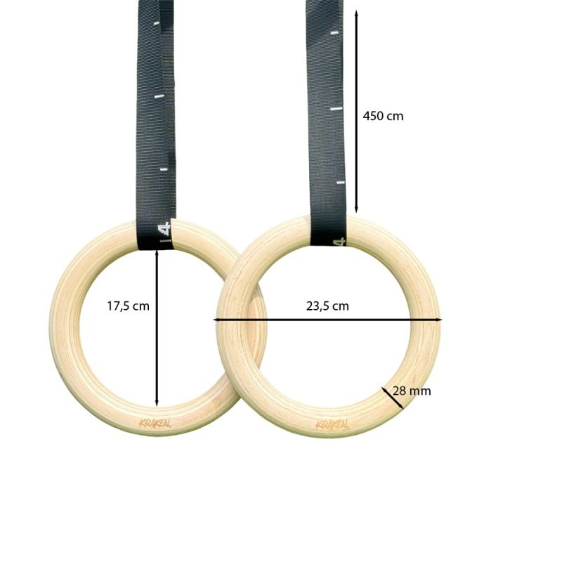 KRAKEN Gym Rings Hout Afmetingen