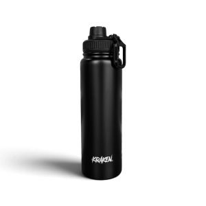 KRAKEN STAINLESS STEEL WATER BOTTLE 800ML WHITE-BG vooraanzicht schaduw