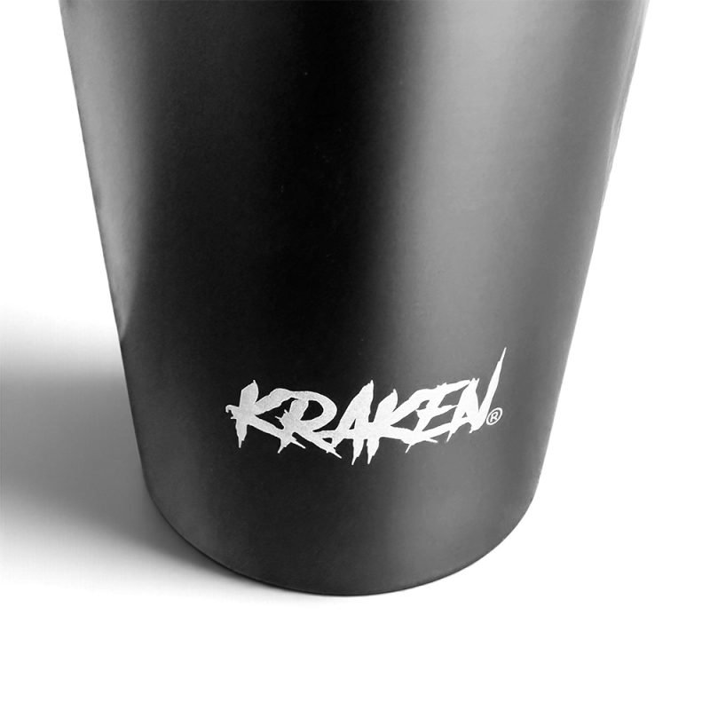 KRAKEN STAINLESS STEEL WATERBOTTLE 800ML WHITE-BG logo schaduw